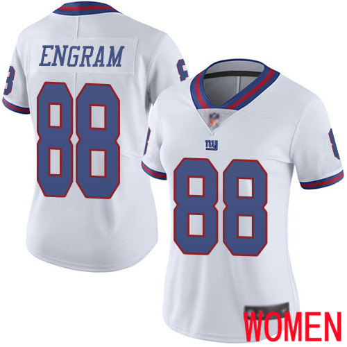Women New York Giants 88 Evan Engram Limited White Rush Vapor Untouchable Football NFL Jersey